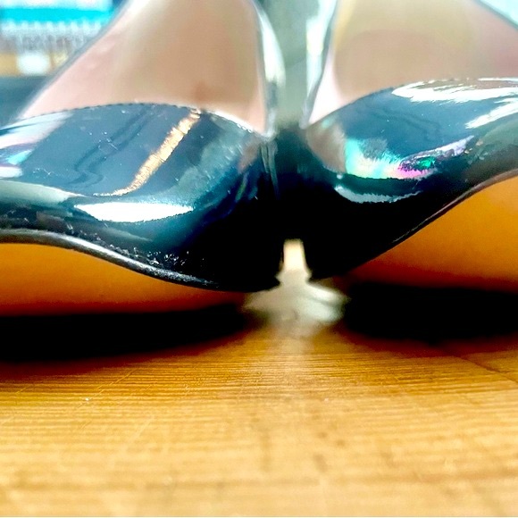 Style EGDE! Kate Spade NY- DANIKA- Black/Patent Crystal-stud block heels 9.5M - Picture 11 of 11